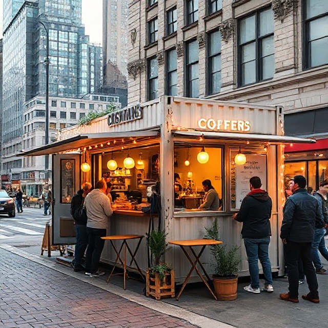 کافه کانکس در محیط شهری و خیابان