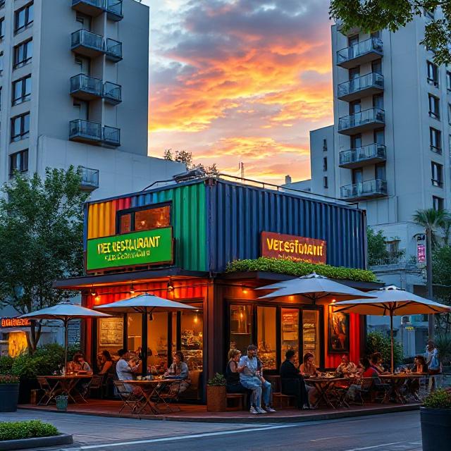 رستوران کانتینری برای فصول مختلف