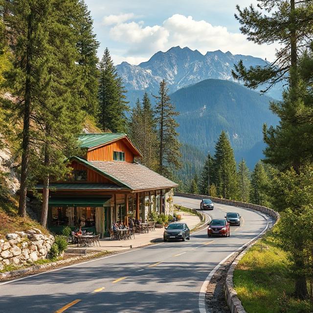 رستوران پیش‌ساخته کنار جاده‌ای با کانتینر