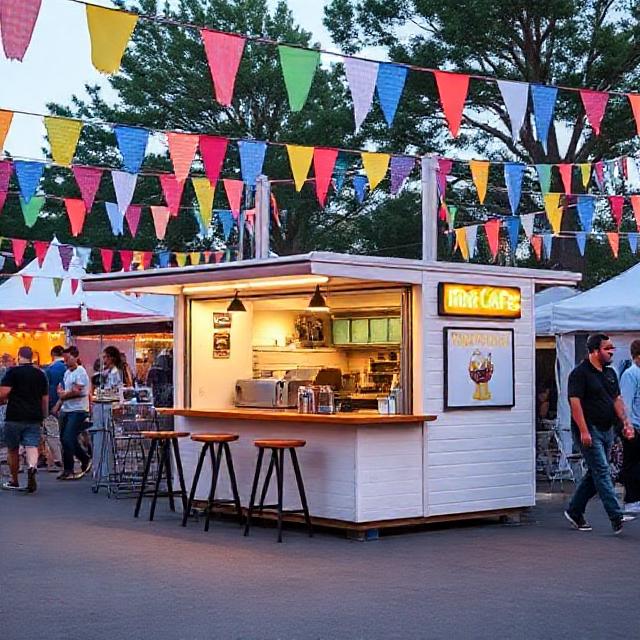 مینی‌کافه پیش‌ساخته در محوطه‌های تفریحی و فستیوال‌ها