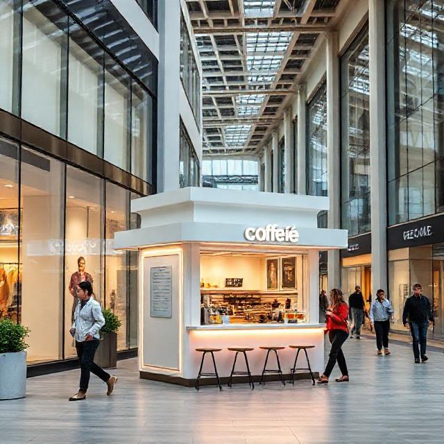 مینی‌کافه پیش‌ساخته در قلب محله تجاری