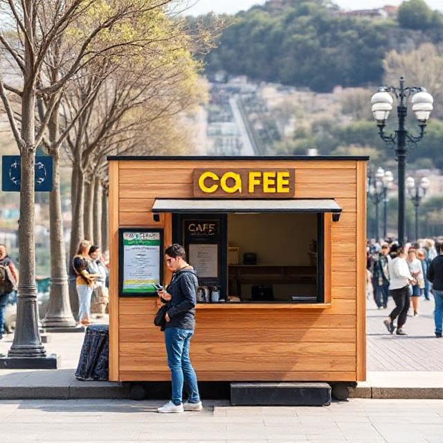 مینی‌کافه پیش‌ساخته در مسیرهای گردشگری و پیاده‌روهای معروف